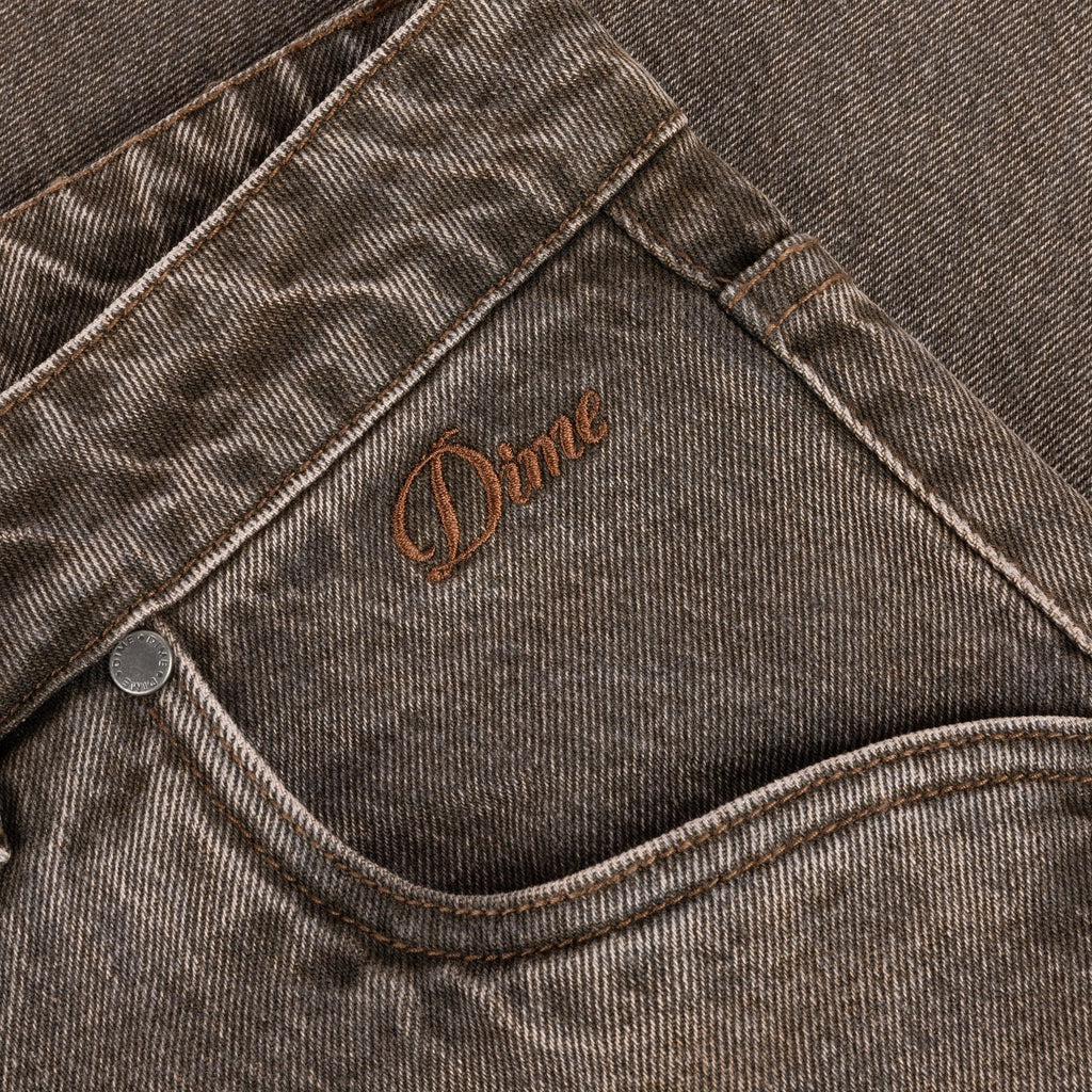Baggy Denim Pants (Sandblasted Brown)