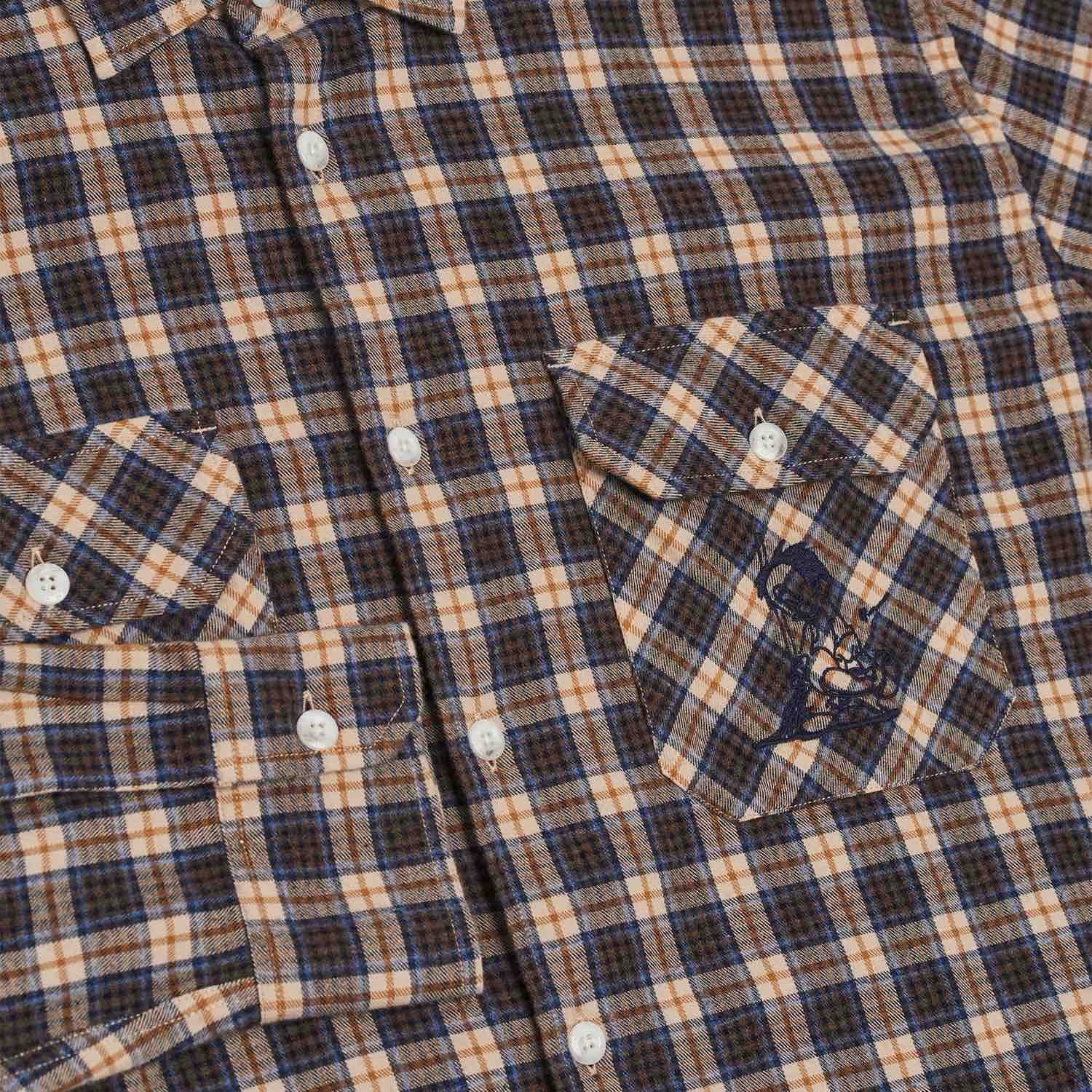 SM001-NICK Flannel (Vanilla/Brown)