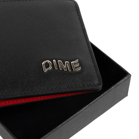 Leather Bifold Wallet (Black/Cherry)