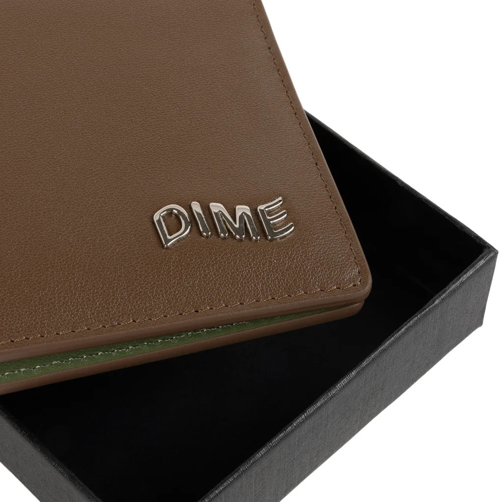 Leather Bifold Wallet (Brown/Olive)