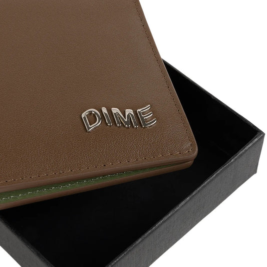 Leather Bifold Wallet (Brown/Olive)