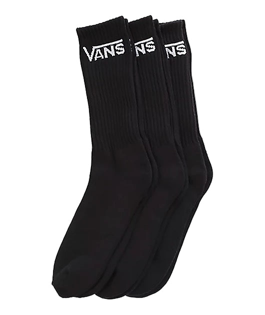 Classic Crew Socks 3 Pack (Black)