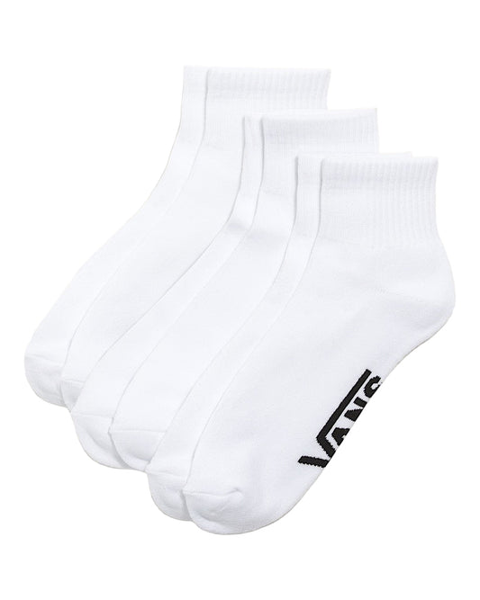 Classic Quarter Crew 3 Pack (White)