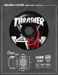 Thrasher x Spitfire-Thrash and Burn 80HD Classic Full Wheels 56mm