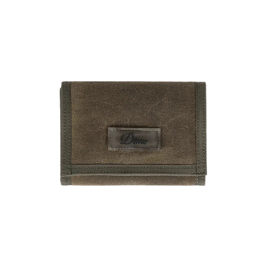 Waxed Canvas Velcro Wallet (Olive)