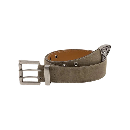 Waxed Canvas Belt (Brown/Olive)