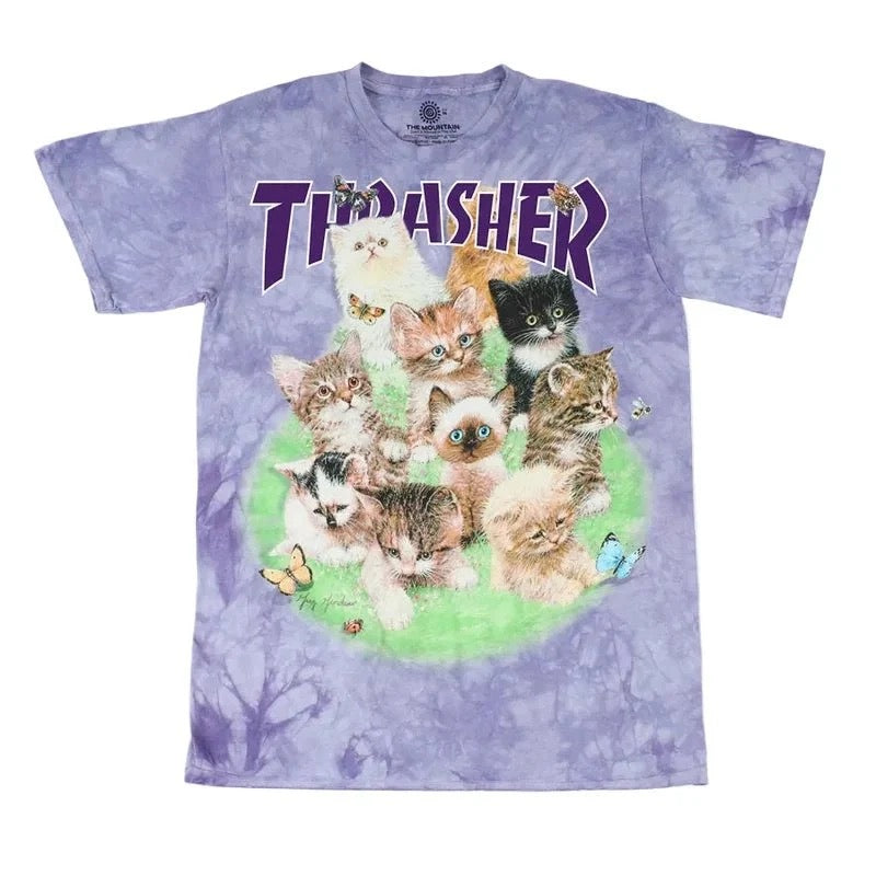 Thrasher x The Mountain Kittens T-Shirt (Purple)