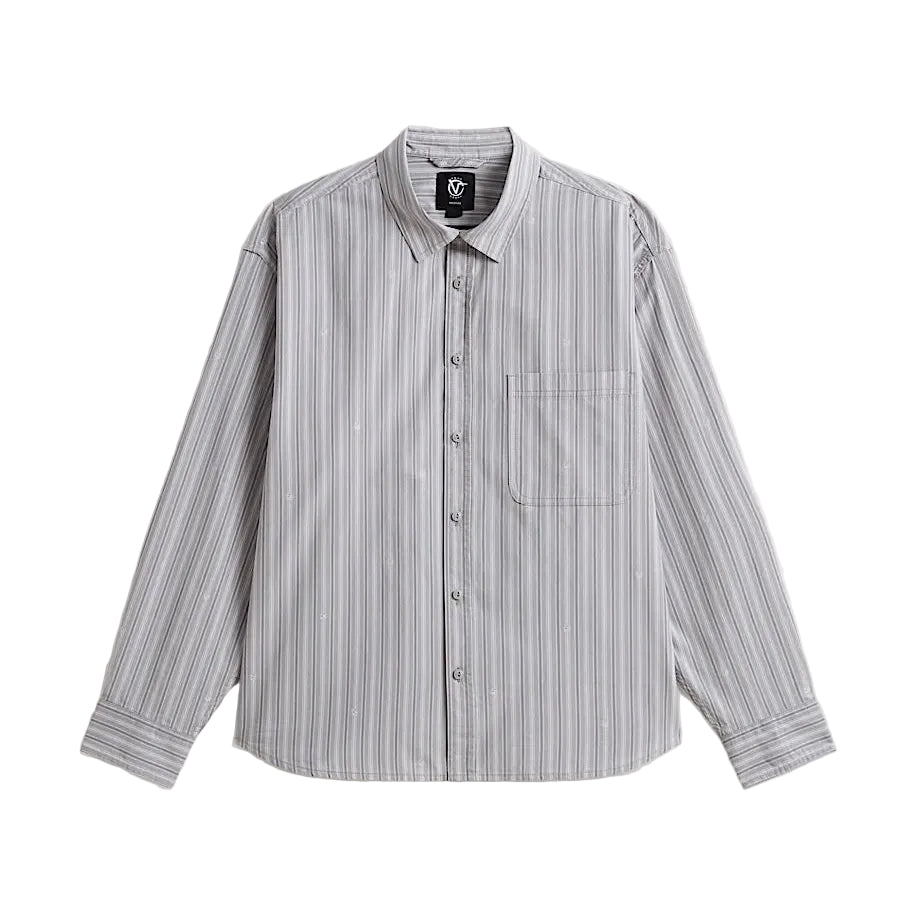 Rowan Stripe Long Sleeve Shirt (Light Grey)