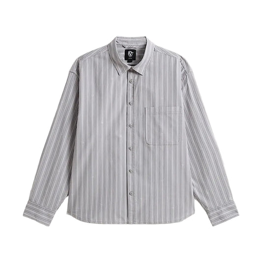 Rowan Stripe Long Sleeve Shirt (Light Grey)