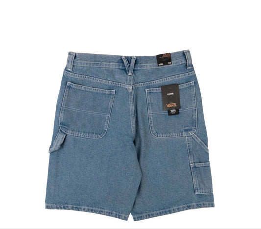 Drill Chore Loose Denim Shorts (Stonewash Blue)