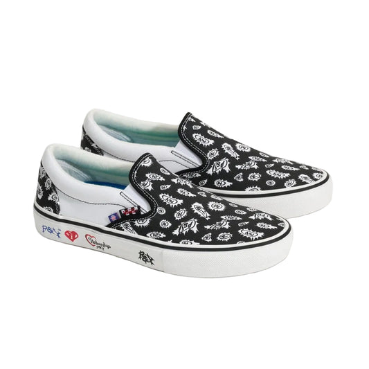 Skate Slip-On PUNKANDYO (Black/White)