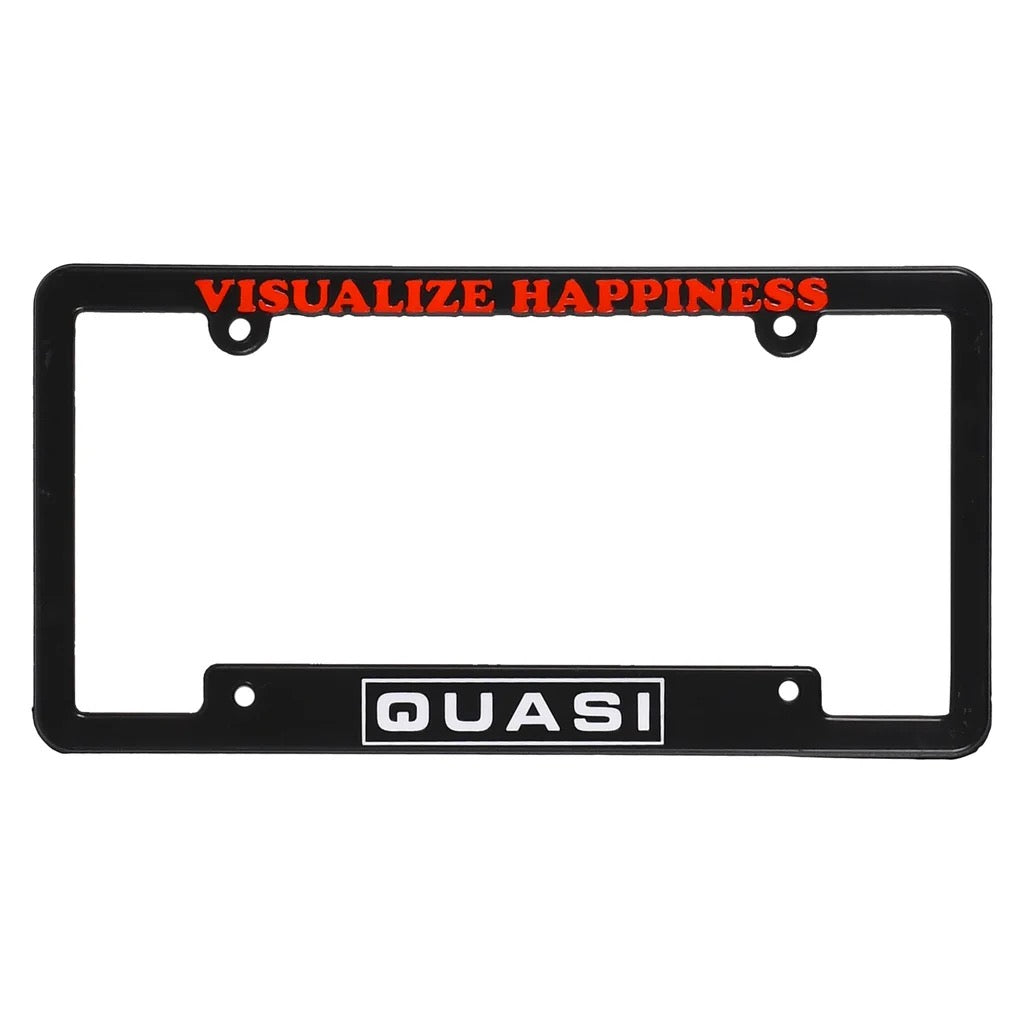 Happiness License Plate Cover (Black)