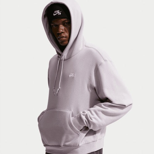 Fleece Pullover Skate Hoodie (Silver Lilac/White)