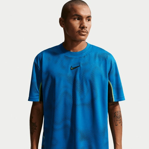 Ishod Wair Short-Sleeve Jersey Top (Brilliant Blue/Black)