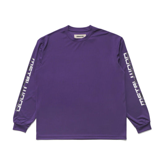 Moto Longsleeve Crewneck Top (Purple)