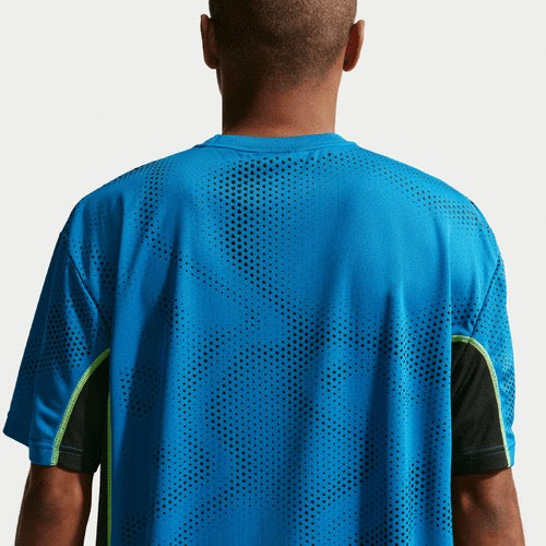 Ishod Wair Short-Sleeve Jersey Top (Brilliant Blue/Black)