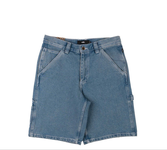 Drill Chore Loose Denim Shorts (Stonewash Blue)