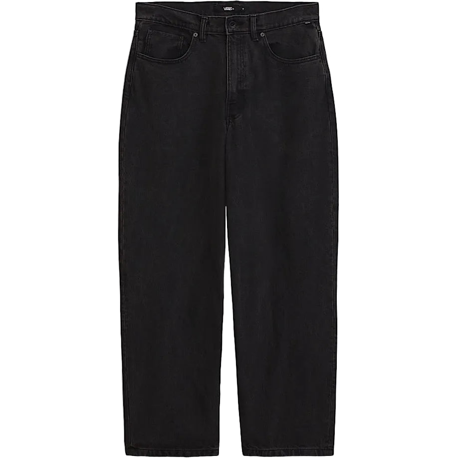 Check-5 Baggy Denim Pants (Black)