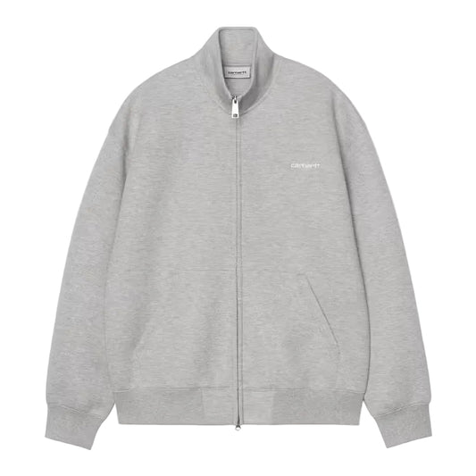 Alda Zip Sweat Jacket (Grey Heather/White)