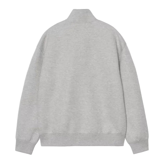 Alda Zip Sweat Jacket (Grey Heather/White)