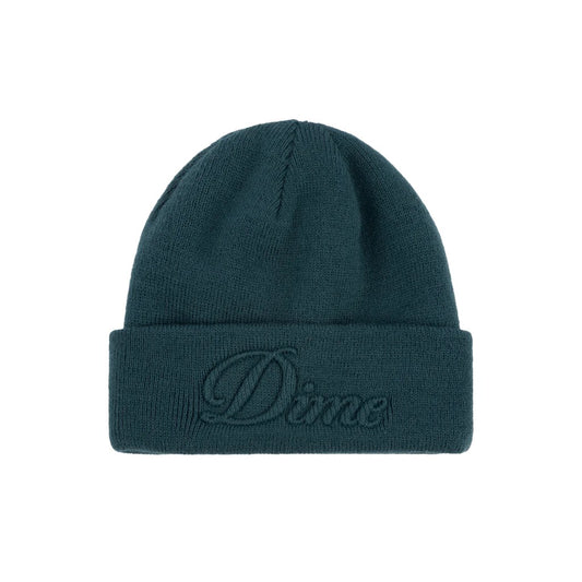 Cursive Fold Beanie (Teal)