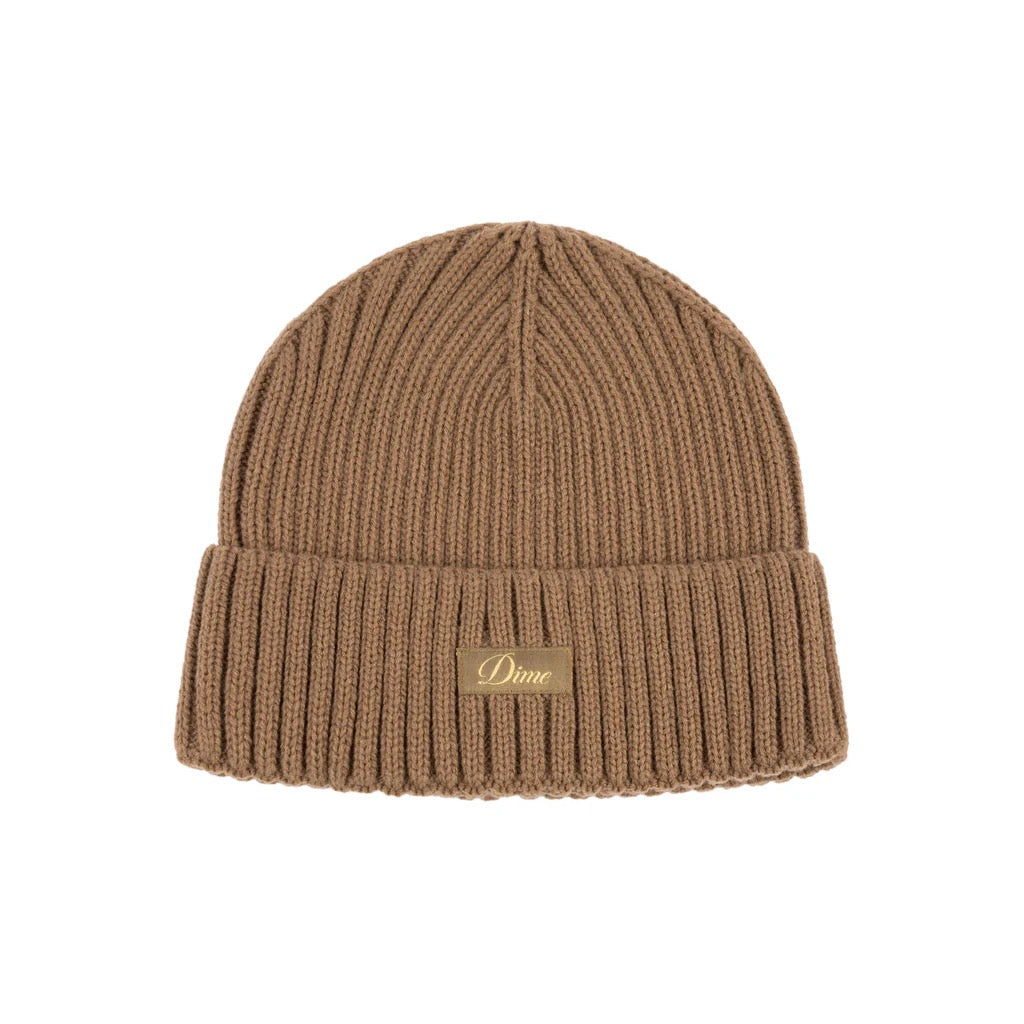 Cursive Rib Beanie (Coffee)