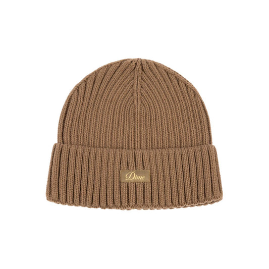 Cursive Rib Beanie (Coffee)