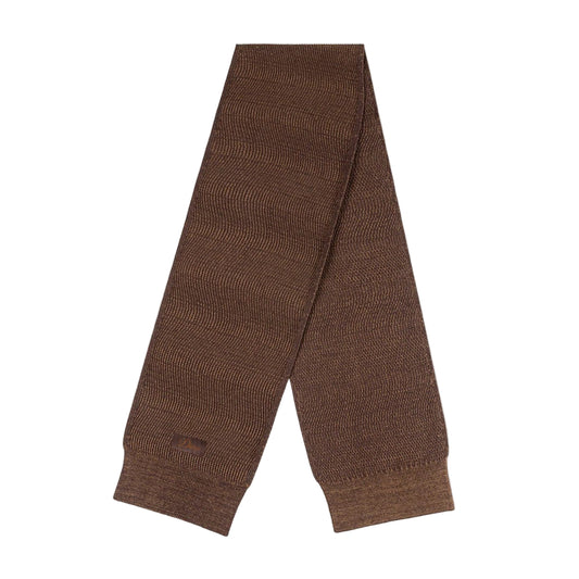 Wave Knit Scarf (Brown)