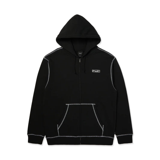 Stretch Full-Zip Hoodie (Black)