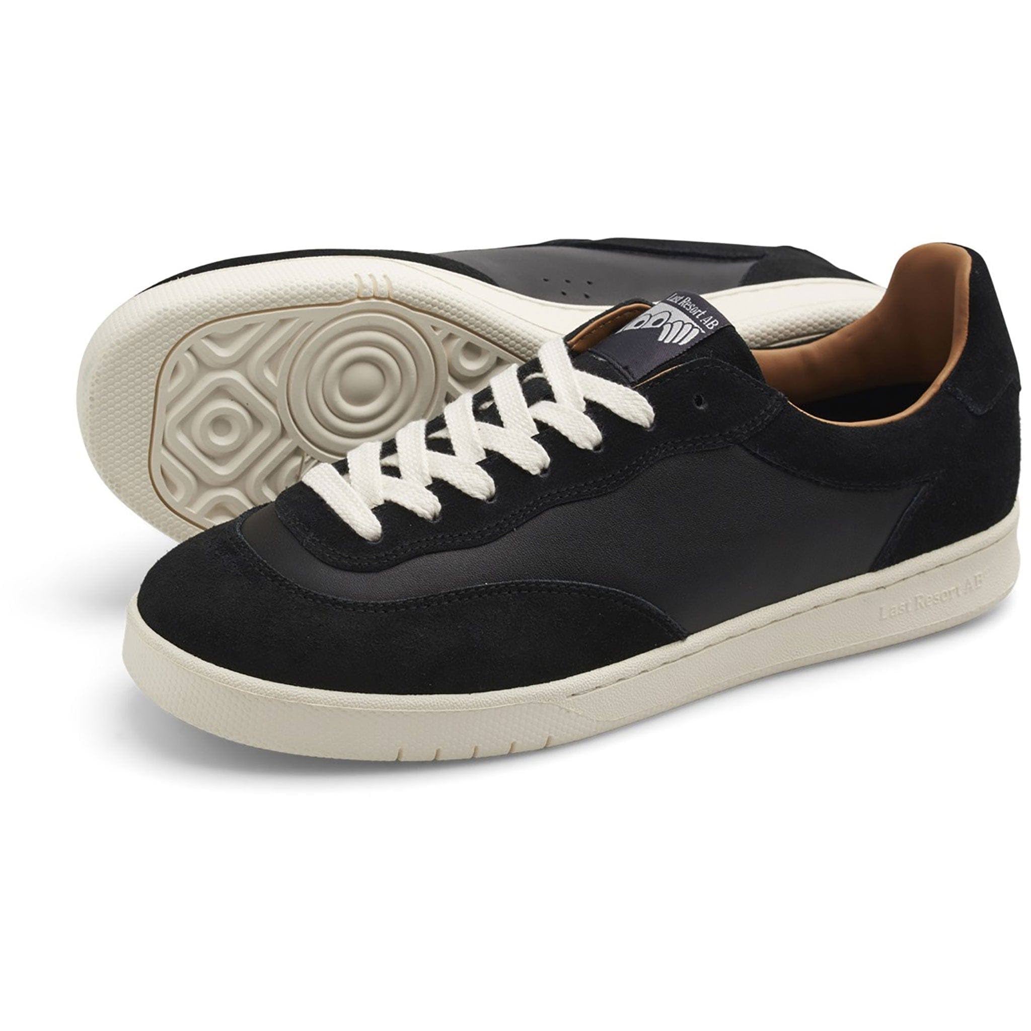 Last Resort AB CM001 Suede/Leather Lo Black/White pair view