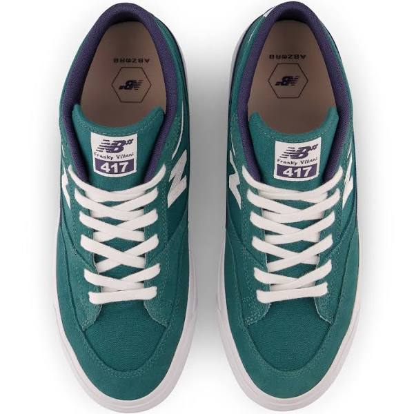 New Balance Numeric 417 Franky Villani Green/White above view