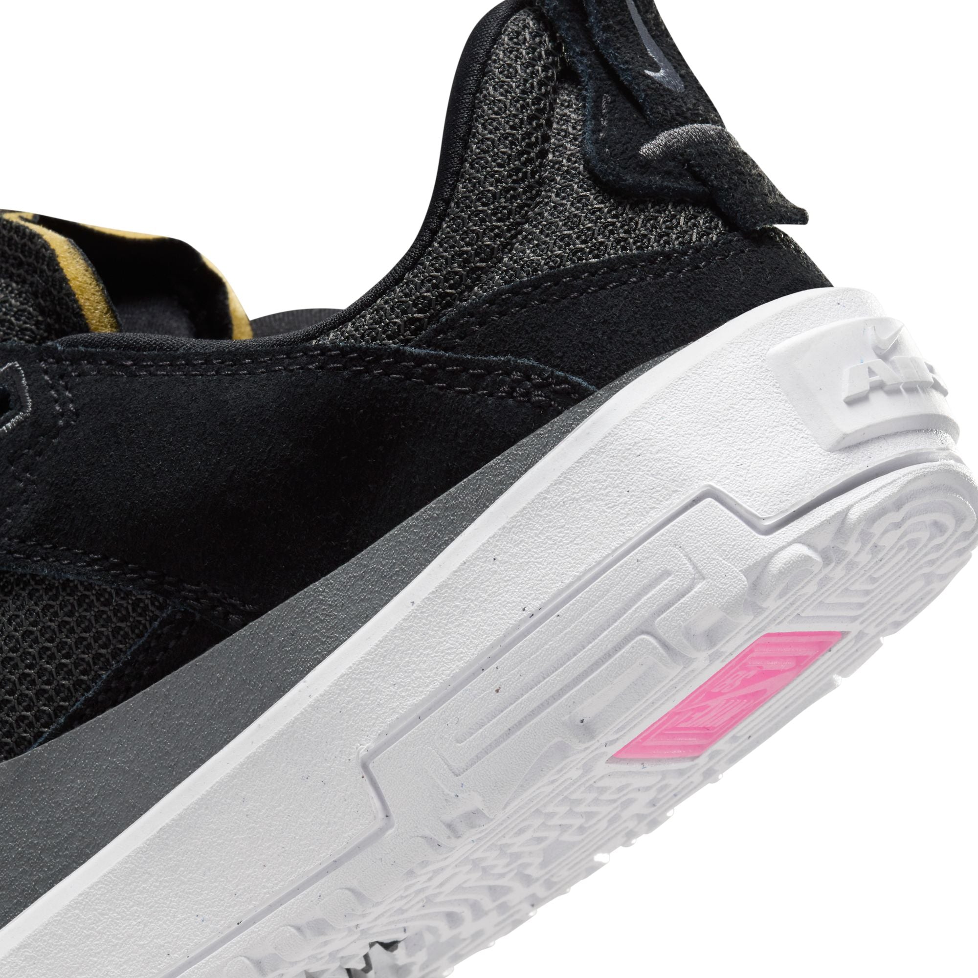 Nike SB Burnside Black/Cool Grey-Anthracite-Alchemy Pink heel detail