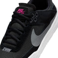 Charger l'image dans la visionneuse de la galerie, Nike SB Burnside Black/Cool Grey-Anthracite-Alchemy Pink swoosh close up
