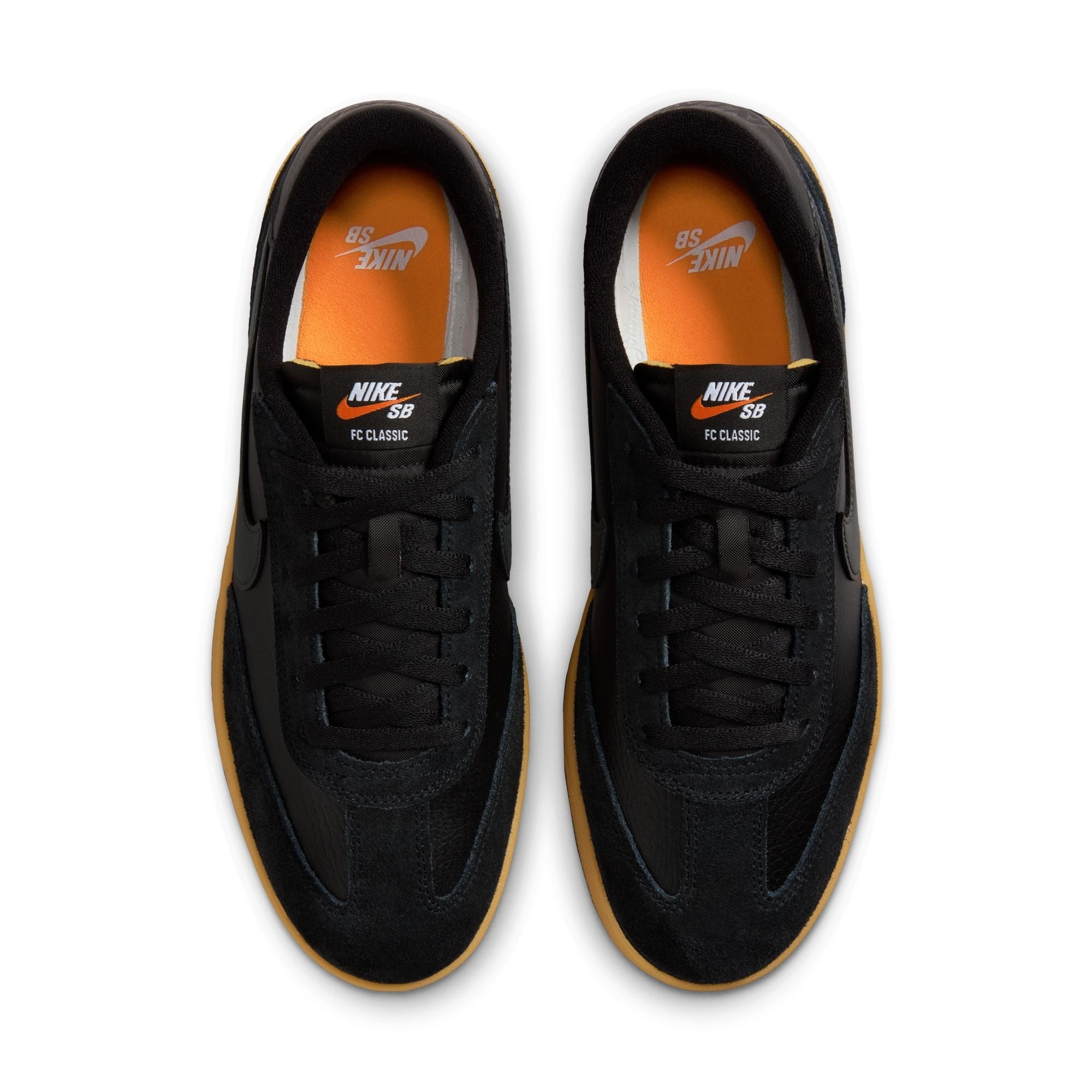 Nike SB FC Classic Black/Anthracite-Black-Vivid Orange top down view