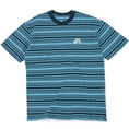 Charger l'image dans la visionneuse de la galerie, Nike SB T-Shirt Striped Max90 Denim Turquoise front view
