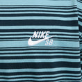 Charger l'image dans la visionneuse de la galerie, Nike SB T-Shirt Striped Max90 Denim Turquoise embroidery detail
