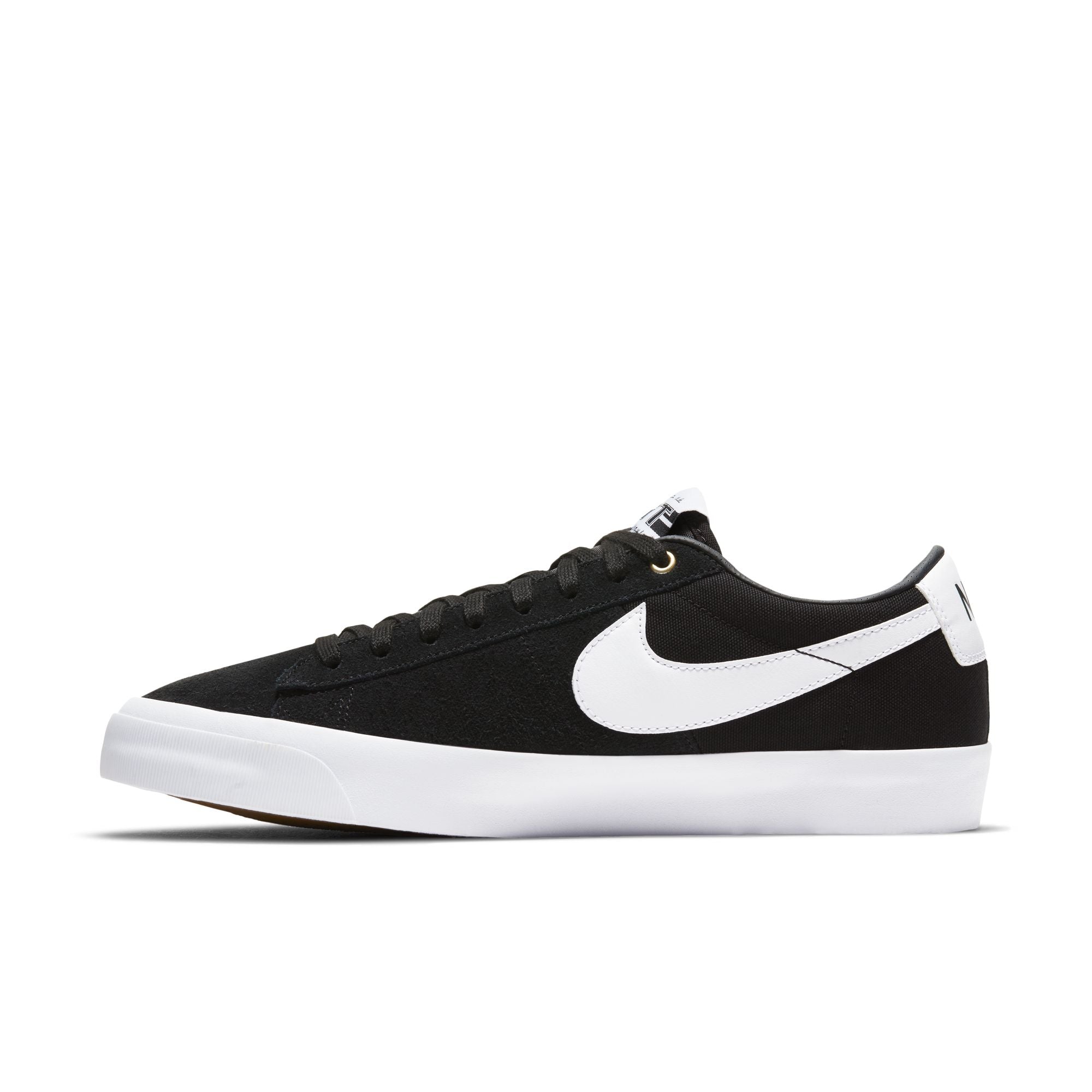 Nike SB Zoom Blazer Low Pro GT Black/White-Black-Gum Light Brown in step view