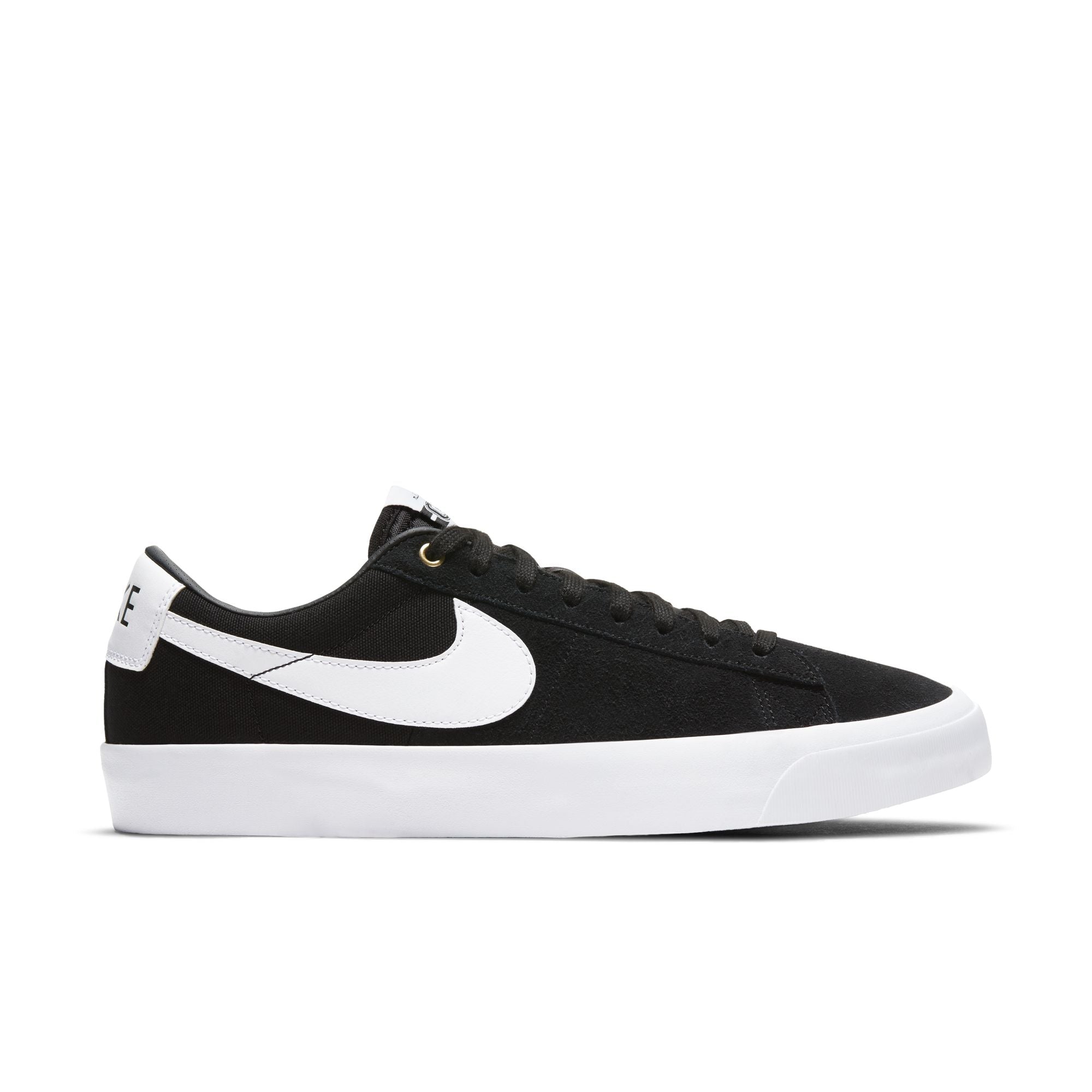 Nike SB Zoom Blazer Low Pro GT Black/White-Black-Gum Light Brown side view