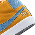 Load image into Gallery viewer, Nike SB Zoom Blazer Mid Pro GT University Gold/Game Royal heel detail
