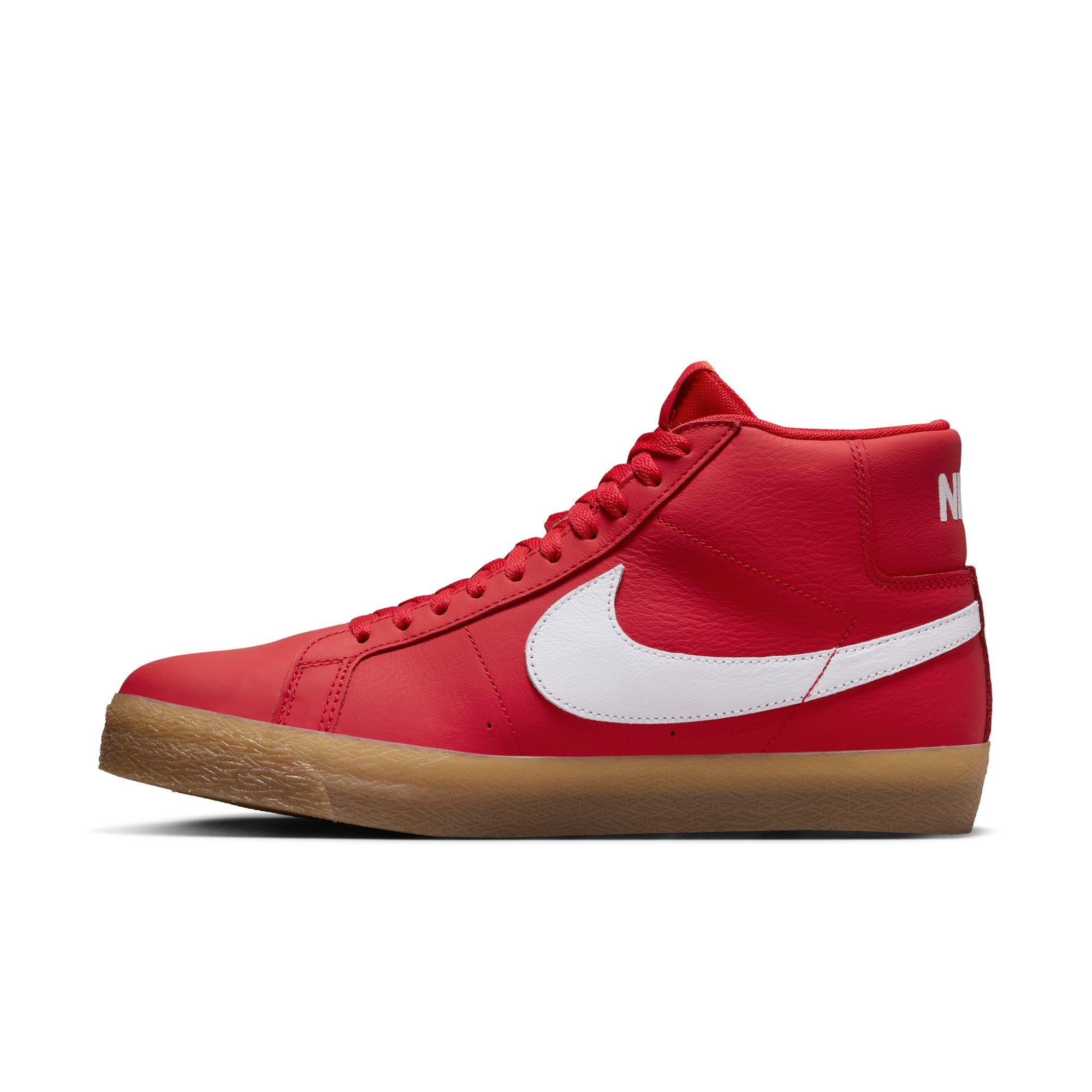 Nike SB Zoom Blazer Mid University Red/White-White in step view