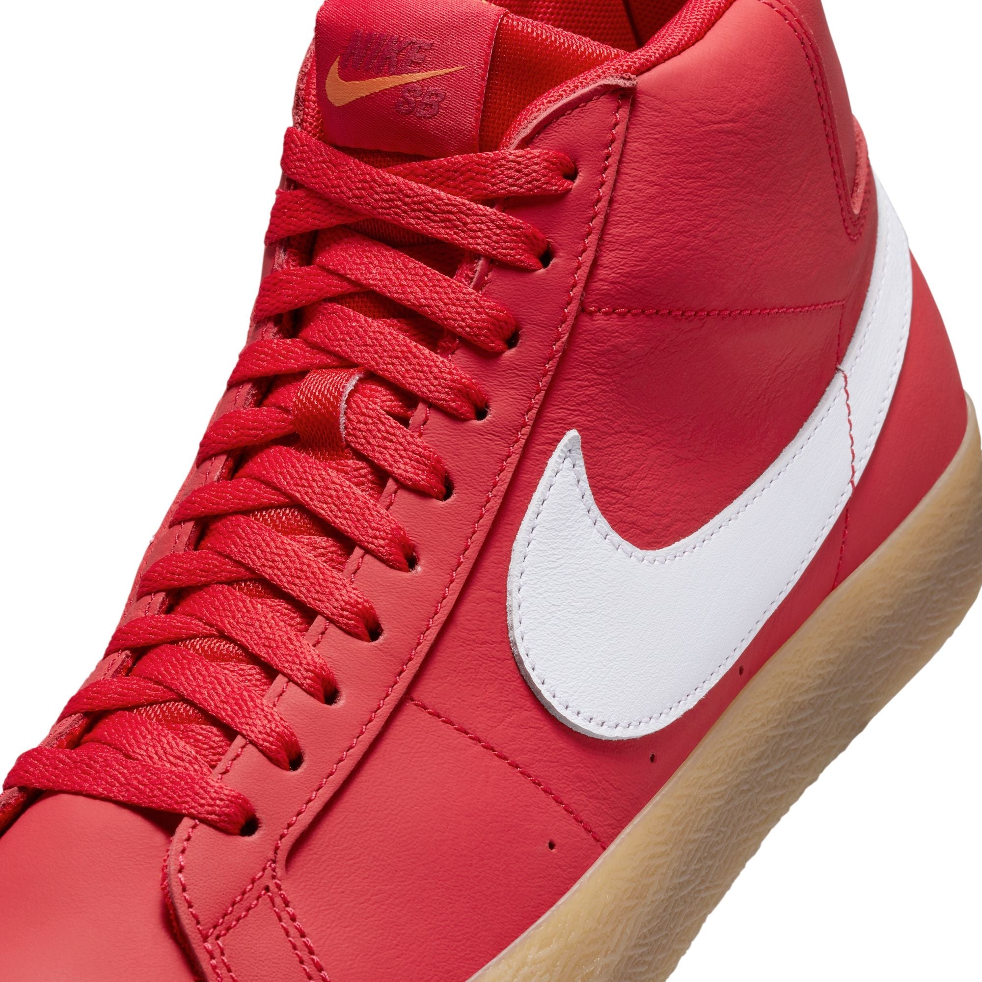 Nike SB Zoom Blazer Mid University Red/White-White swoosh detail