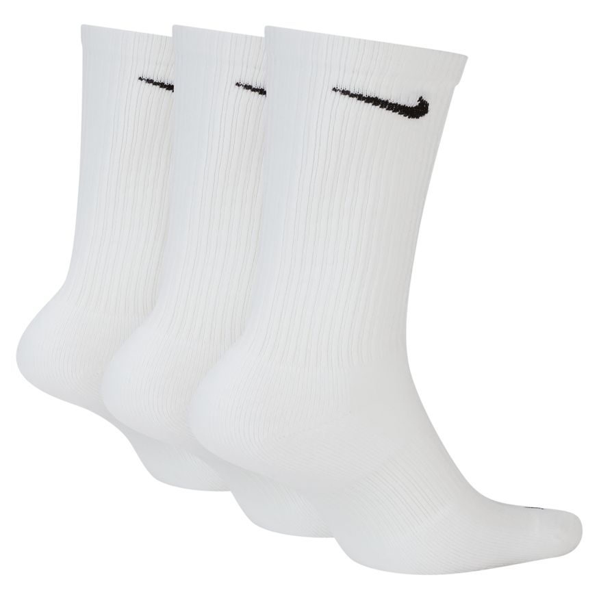 Nike SB Socks Everyday Plus Cushioned Crew 3 Pack White Lrg rear view