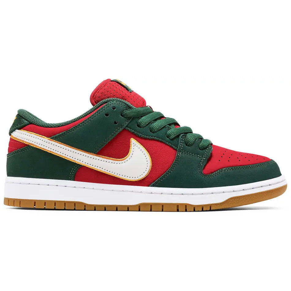 Nike SB Dunk Low Pro Premium "Seattle Supersonics" Fir/White/University Gold/Fire Red