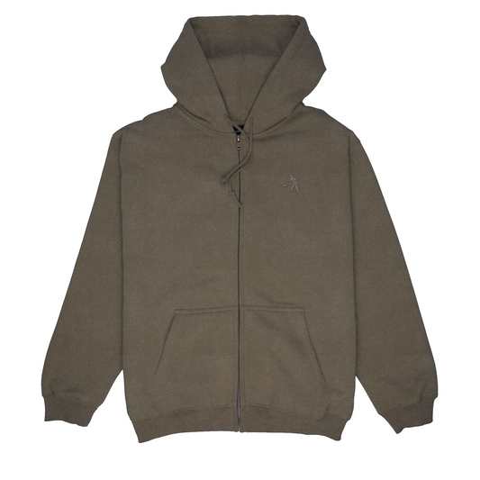 Solid Workers Zip Hood (Washed Bark)