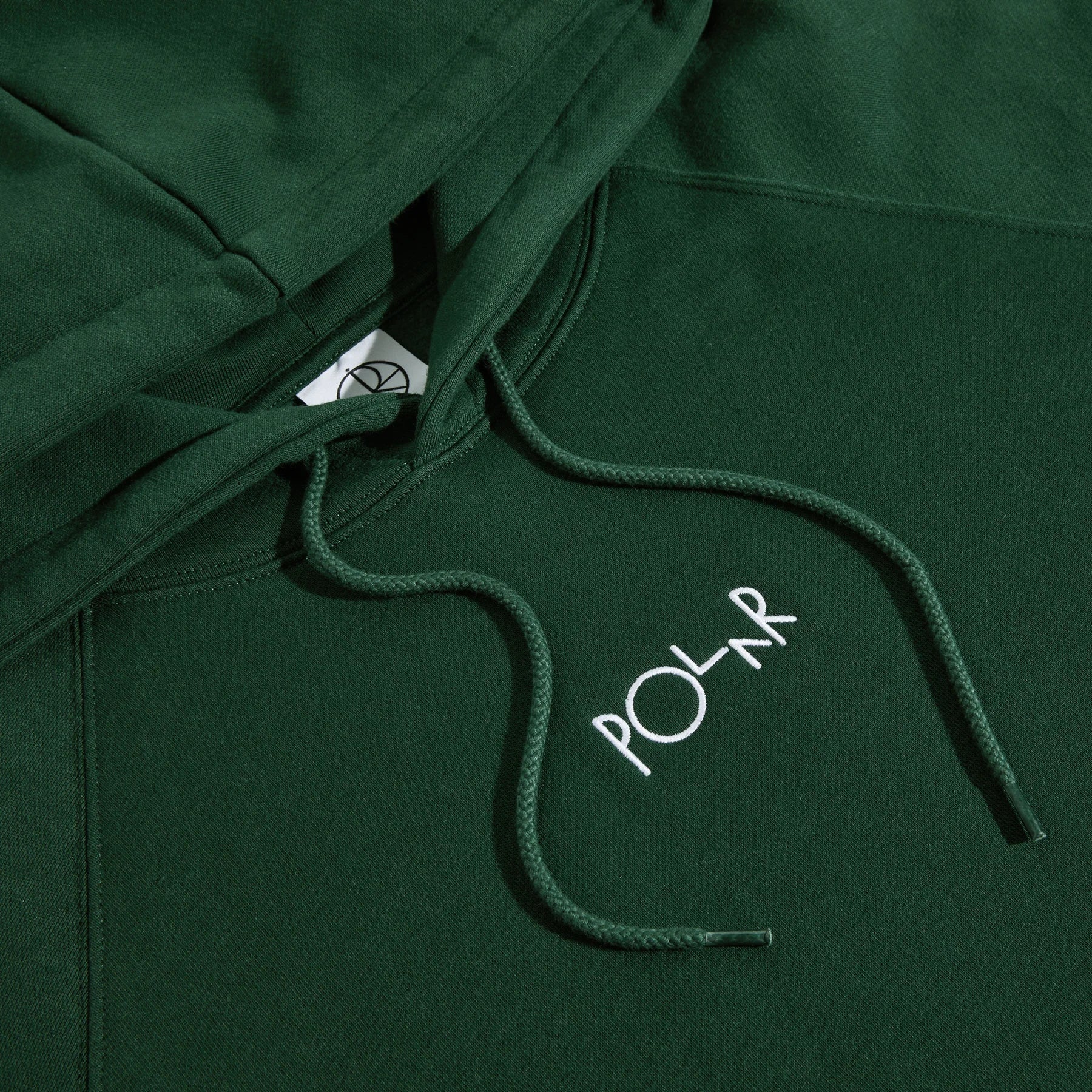 Polar Hoodie Default Dark Green embroidery detail