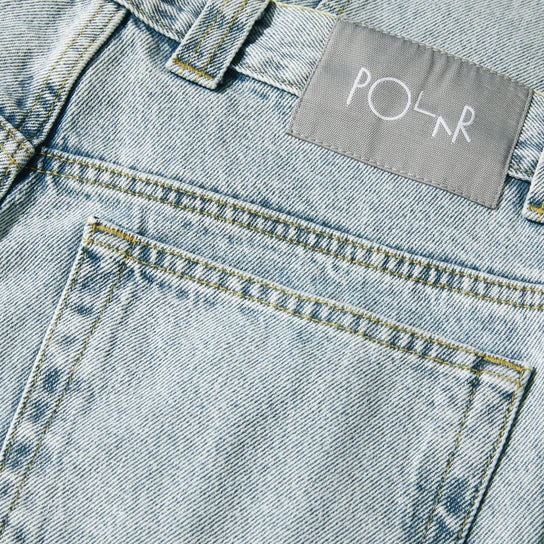 Polar '93! Denim Light Blue back waist band patch view