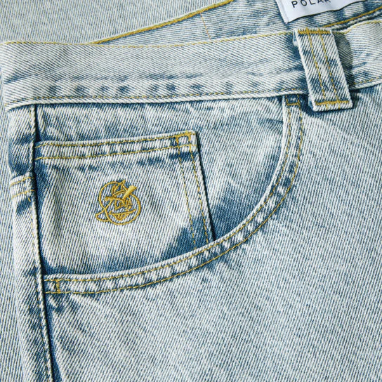 Polar '93! Denim Light Blue change pocket detail