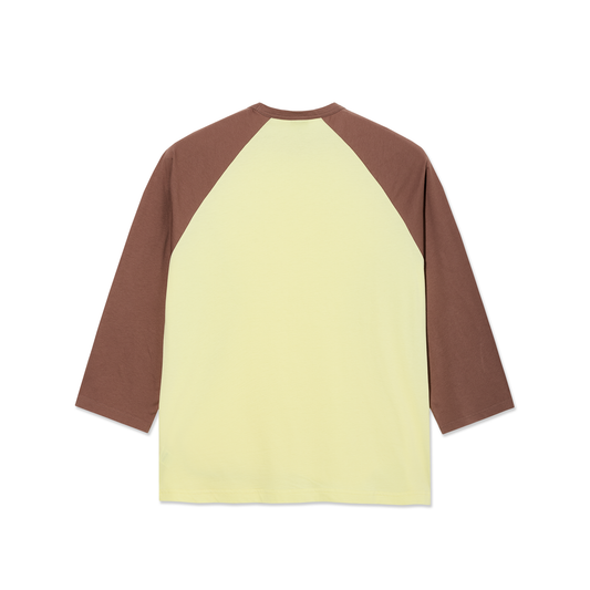 3/4 Sleeve Tee (Cinnamon/Light Yellow)