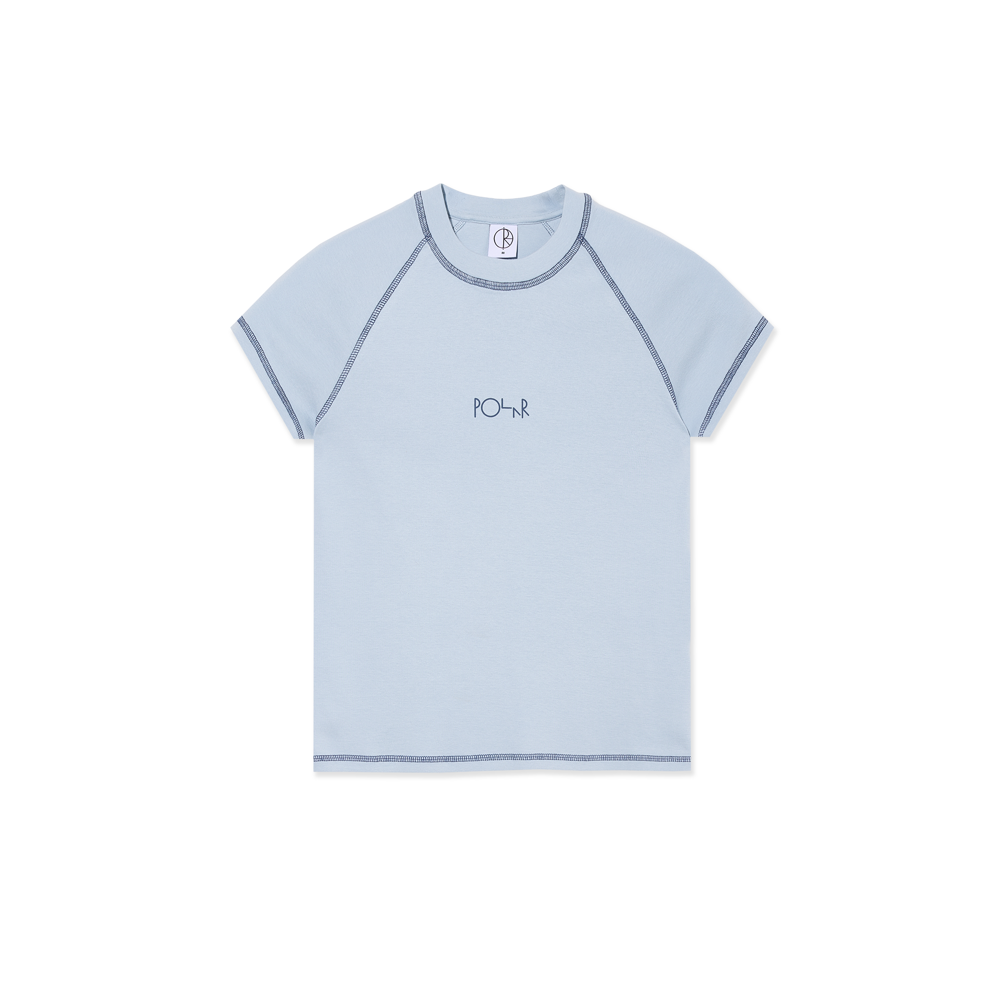 Baby Tee Script Logo (Light Blue/Dark Blue)