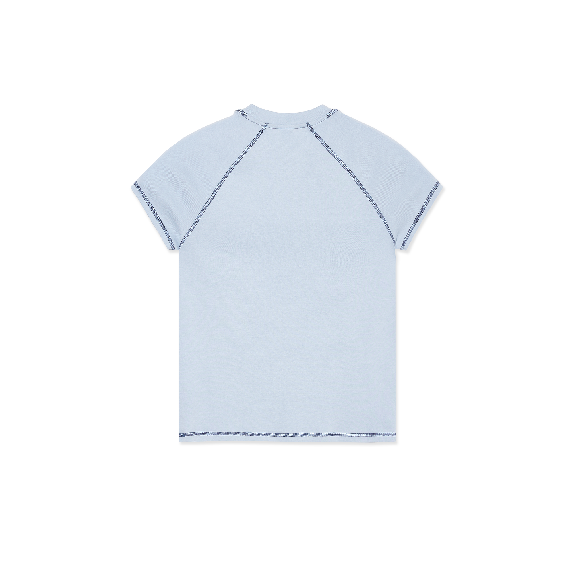 Baby Tee Script Logo (Light Blue/Dark Blue)